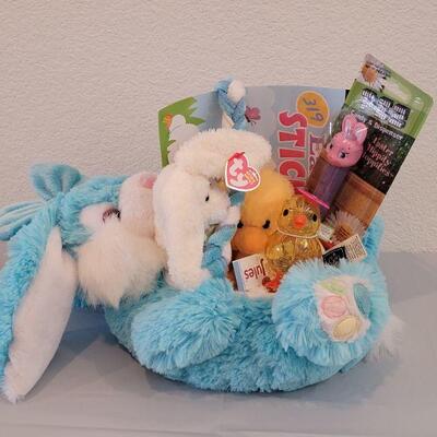 Lot 329: New Easter Bunny Basket filled with Goodies 
