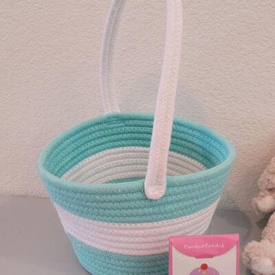 Lot 332: New Jelly Roll Rug Easter Basket filled with Goodies 