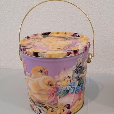 Lot 334: Vintage Easter Pails with a Bunny Inside