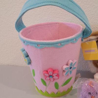 Lot 345: New Felt Easter Bucket Filled with Hallmark Goodies