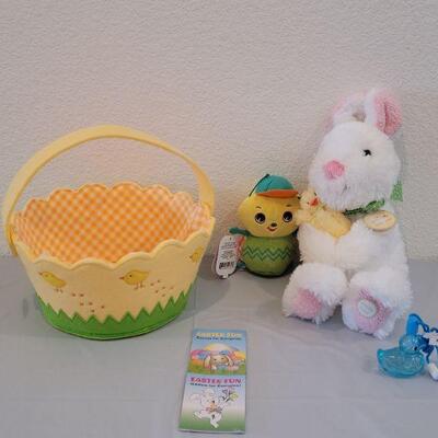 Lot 347: New Hallmark Felt Easter Basket, Animated Bunny, Sprout Talking Bug, Bubble and Activity Pads