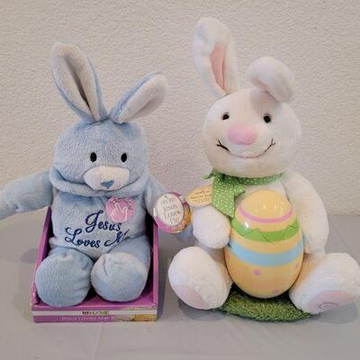 Lot 350: New Animated Hallmark Bunny and Animated Jesus Loves Me Bunny