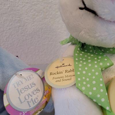 Lot 350: New Animated Hallmark Bunny and Animated Jesus Loves Me Bunny
