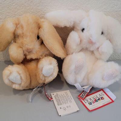 Lot 352: New Animated Hallmark Singing Chicks, (2) Musical Bunnies, (2) Bunny Plush Balls and (2) Douglas Bunnies 