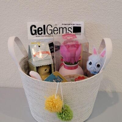 Lot 353: New Hallmark Easter Bucket with Bloom Again and Again Flower, Snoopy Bunny, Miracle Melting Bunny, Stick On Patches, Chirping...