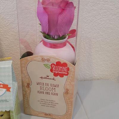 Lot 353: New Hallmark Easter Bucket with Bloom Again and Again Flower, Snoopy Bunny, Miracle Melting Bunny, Stick On Patches, Chirping...
