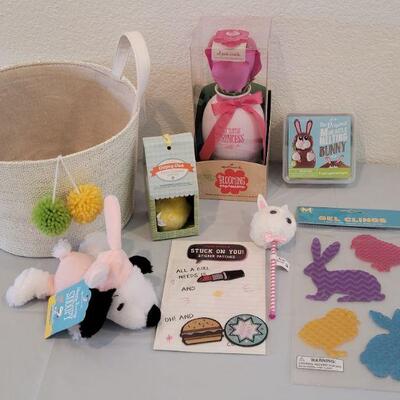 Lot 355: New Hallmark Easter Bucket with a Snoopy Bunny,  Bloom Again and Again Flower, Miracle Melting Bunny, Chirping Chicks and Stick...
