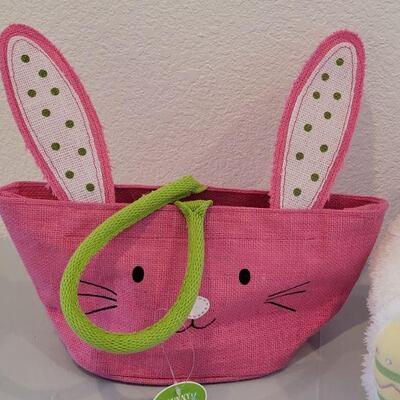 Lot 360: New Bunny Purse Easter Basket, Lip Balm, Handsoap, Pen and Hallmark Bunny 