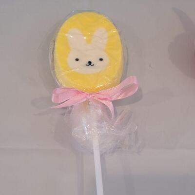 Lot 361: New Bunny Purse Easter Basket, Handsoap Lollipop, Pen and Plush Bunny