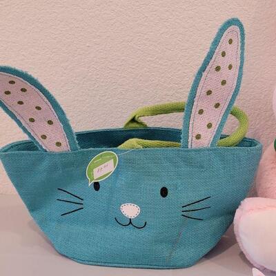 Lot 361: New Bunny Purse Easter Basket, Handsoap Lollipop, Pen and Plush Bunny
