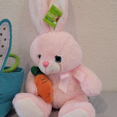 Lot 361: New Bunny Purse Easter Basket, Handsoap Lollipop, Pen and Plush Bunny