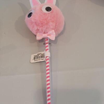 Lot 361: New Bunny Purse Easter Basket, Handsoap Lollipop, Pen and Plush Bunny