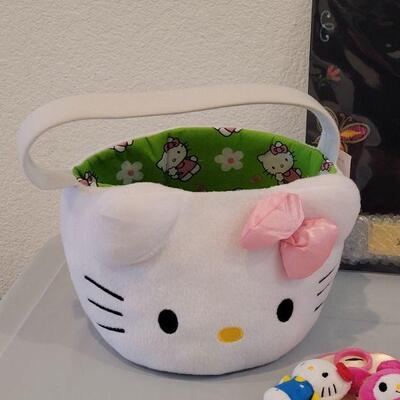 Lot 371: New HELLO KITTY Easter Bucket, Itty Bitty Clip On, Activity, Pez and Ty Beanie Baby
