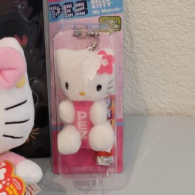 Lot 371: New HELLO KITTY Easter Bucket, Itty Bitty Clip On, Activity, Pez and Ty Beanie Baby