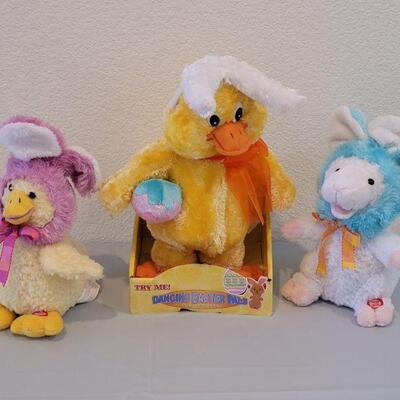 Lot 373: Animated Duck, Chick and Lamb "Bunnies"