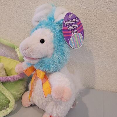 Lot 376: New Animated Lamb "Bunny" and Plush Lamb in a Purse