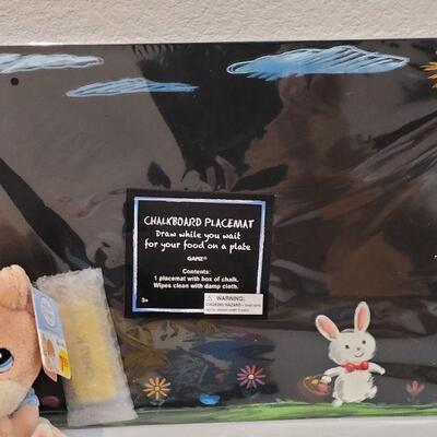 Lot 379: New Peeps Easter Bucket with Precious Moments Prayer Bear, Douglas Rabbit, Activity Pads, Slinky,  Sculpt n Soap &...
