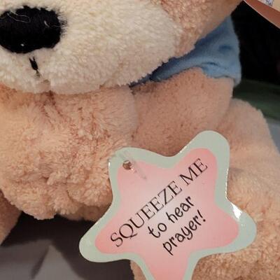 Lot 379: New Peeps Easter Bucket with Precious Moments Prayer Bear, Douglas Rabbit, Activity Pads, Slinky,  Sculpt n Soap &...