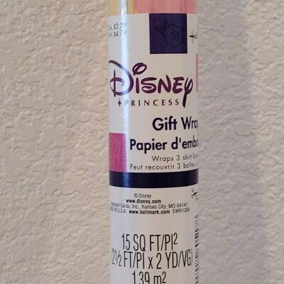 Lot 390: New Disney Princess Singing Book, Lip Gloss Rings, Erasable Tablet and Wrapping Paper 