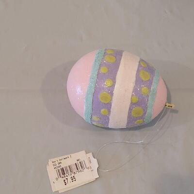 Lot 391: Easter Basket with Egg Ornaments 