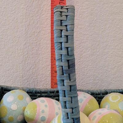 Lot 391: Easter Basket with Egg Ornaments 