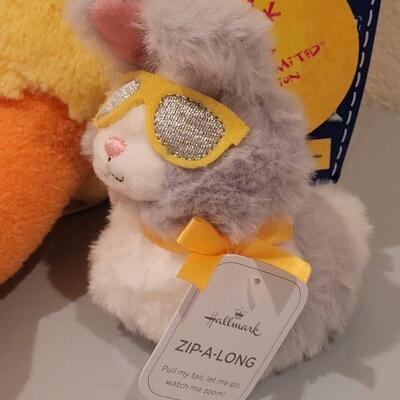 Lot 405: New Build a Bear Easter Basket with Chick and Bunny Slippers, Activities, Frog Slap Bracelet, Faux Rabbit's Foot and Card...