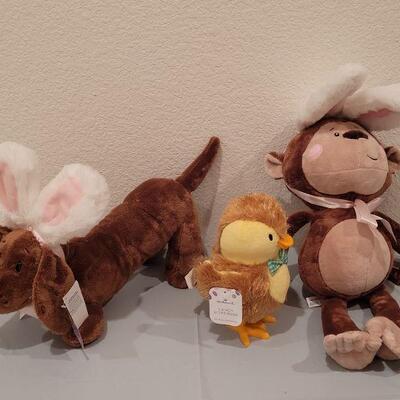 Lot 425: New Monkey Bunny, Weenie Dog Bunny and Chicken Candy Dispenser 