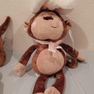 Lot 425: New Monkey Bunny, Weenie Dog Bunny and Chicken Candy Dispenser 