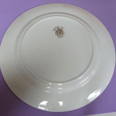 2 Large Decorative Plates, Ridgewood, England, and Blue Ivanhoe, Early Wedgwood