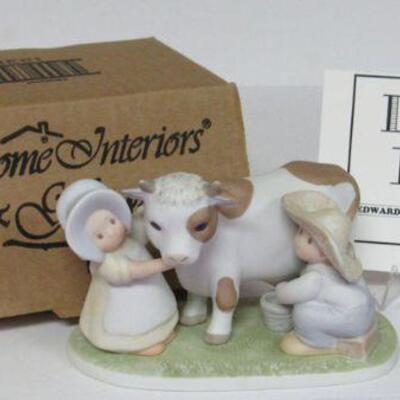 Home Interiors Figure With Cow