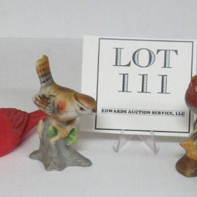 3 Bird Figurines