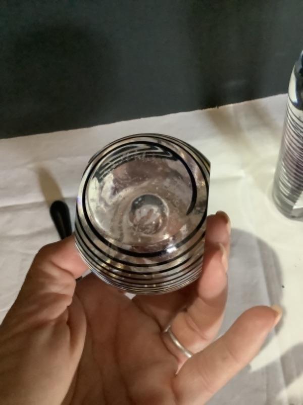 P1424 Fire Island Glass Studios Signed Perfume Bottle