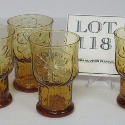 1970s Mod Flower Power Daisy Juice Glasses