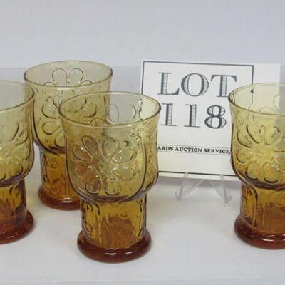 1970s Mod Flower Power Daisy Juice Glasses