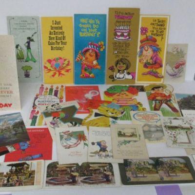 Lot of Used Greeting Cards, Postcards, StereoView Cards