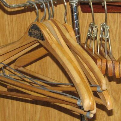 Vintage Wood Hangers, Some Pant Hangers, A Few Advertising Setwell, Bealls, Komitos