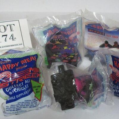 Lot of 5 Older McDonalds Toys, Mini Streetex