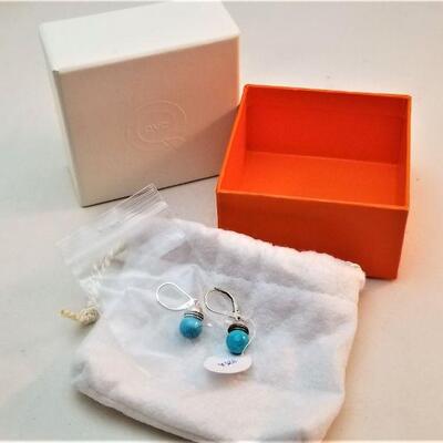 Lot #33  Sterling Silver & Turquoise Earrings - new in box