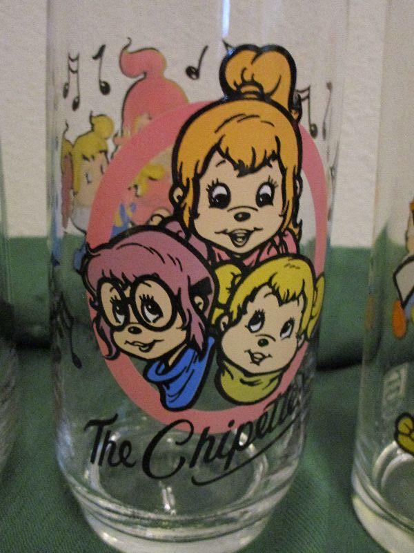 vintage character drinking glasses