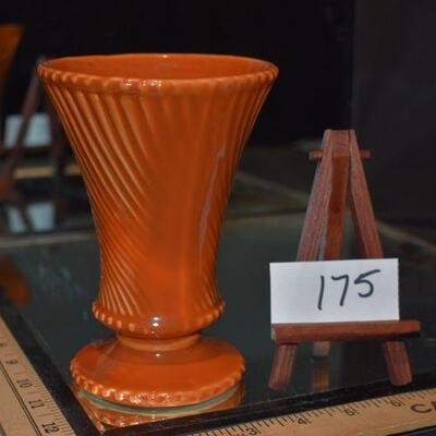 McCoy 1962 Orange Swirl Vase 