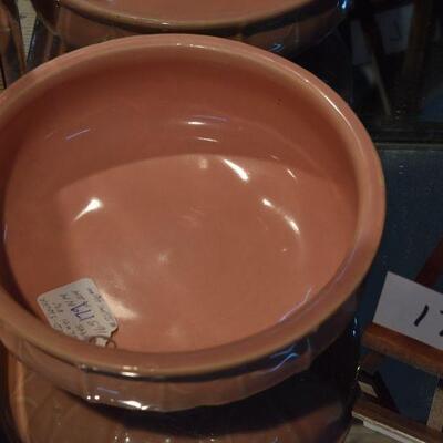 McCoy 1945 Peach Colored Footed Flower Bowl 