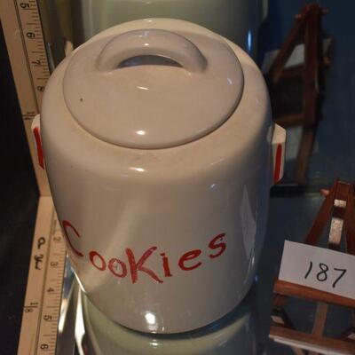McCoy 1946 Cylinder Cookie Jar w/Lid 