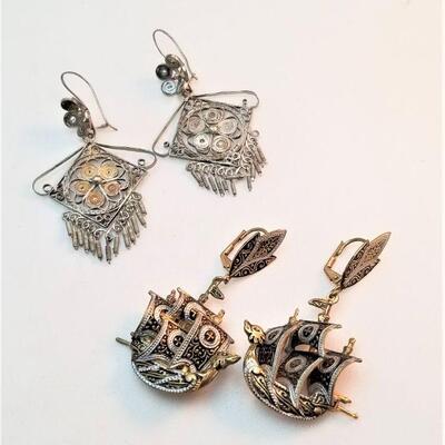 Lot #49  Two Pairs of Vintage Earrings