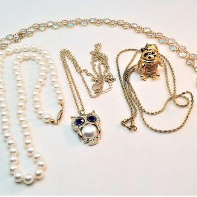 Lot #50  Lot of Assorted Costume necklaces - Swarovski, more