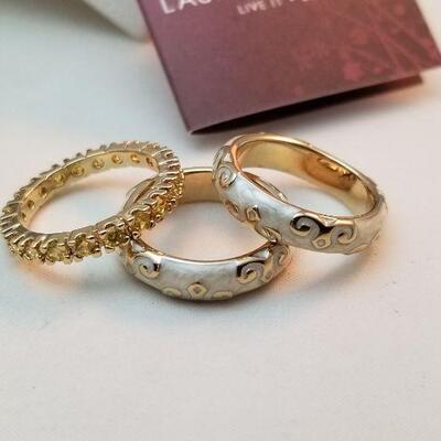Lot #54  Lauren G. Adams Rings (3) in box