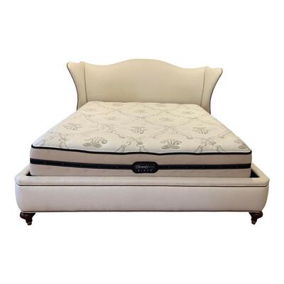 Hickory White Upholstered King Bed Frame