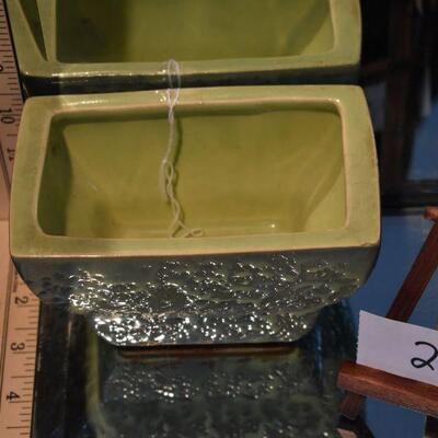 McCoy 1956 Green Planter Brocade Line 