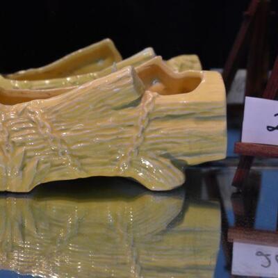 McCoy 1950 Yellow Log Planter 