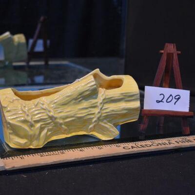 McCoy 1950 Yellow Log Planter 