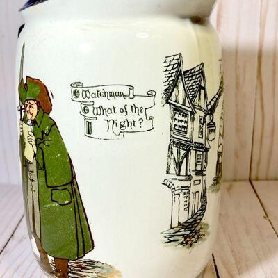 Lot 44 Antique Royal Doulton Pitcher Watchman of the Night 19th Century